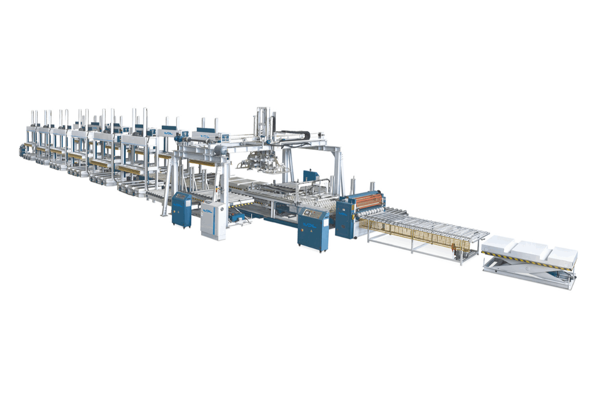 保温板冷压复合生产线 - 高效节能板材复合设备 - 上海容安木工机械设备有限公司