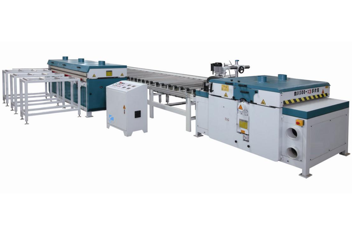 多片锯全自动生产线 | 实木复合地板/板式家具/吸音板开槽切割设备 | 上海容安