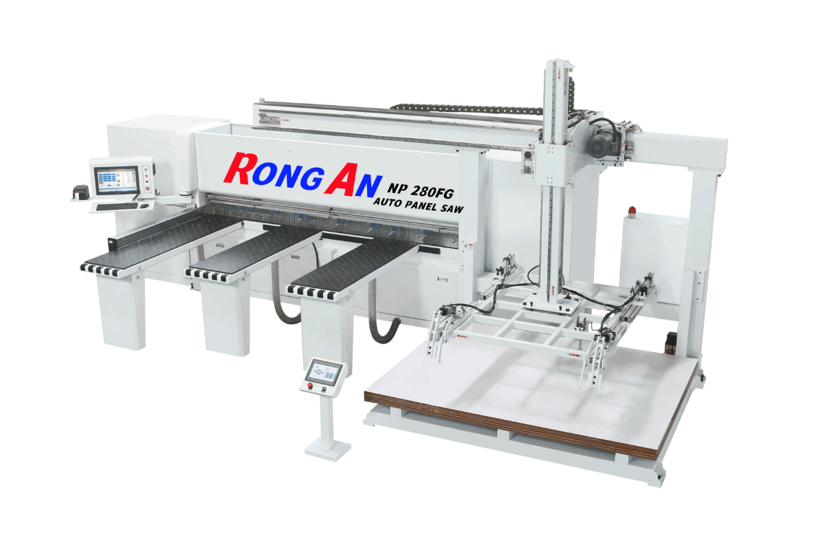 NP330HG全自动电脑数控裁板锯 | 前上料电子锯自动化开料设备生产厂家——上海容安木工机械