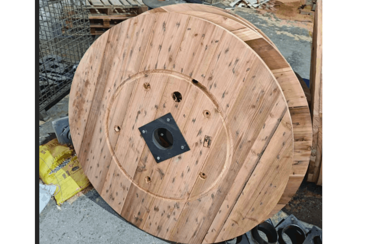 电缆盘端板加工设备｜木制电缆盘端板自动锯圆 数控钻孔铣槽自动化生产线厂家｜上海容安木工机械